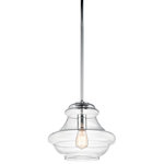 Kichler Lighting - Kichler Lighting Everly, 12" One Light Pendant, Chrome Finish, Chrome - The design of this generous pendant from the EverlEverly 12 Inch One L Chrome *UL Approved: YES Energy Star Qualified: n/a ADA Certified: n/a  *Number of Lights: 1-*Wattage:100w A19 bulb(s) *Bulb Included:No *Bulb Type:A19 *Finish Type:Chrome