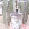 Quilted Mason Jar Soap and Lotion Dispenser Set
