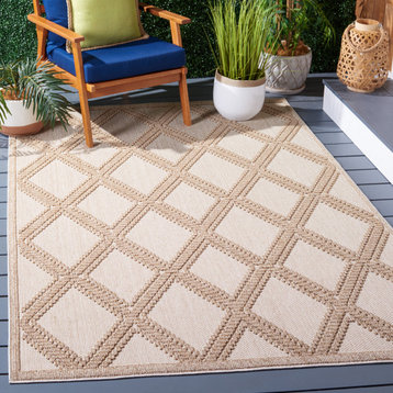 Safavieh Global Collection GLB226B Rug, Beige/Brown, 6'7" X 6'7" Square