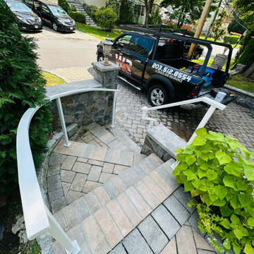 Custom White Wrought Iron Railing in Eastchester, NY