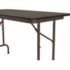 Correll 24"W x 48"Deep Melamine Top Folding Table in Walnut finish
