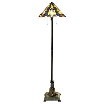 Quoizel TFF16191A5 Inglenook 2 Light 62" Tall Floor Lamp - Valiant Bronze
