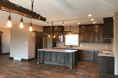 Example of a mountain style kitchen design in Other