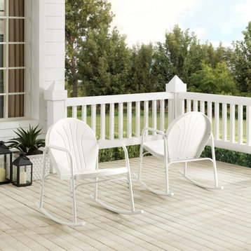 Griffith Outdoor Rocking Chairs, Set of 2, Chairs, White Gloss