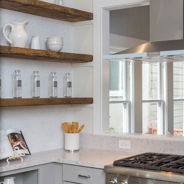 Hamptons-inspired casual/chic restoration of a grand Glenview Craftsman