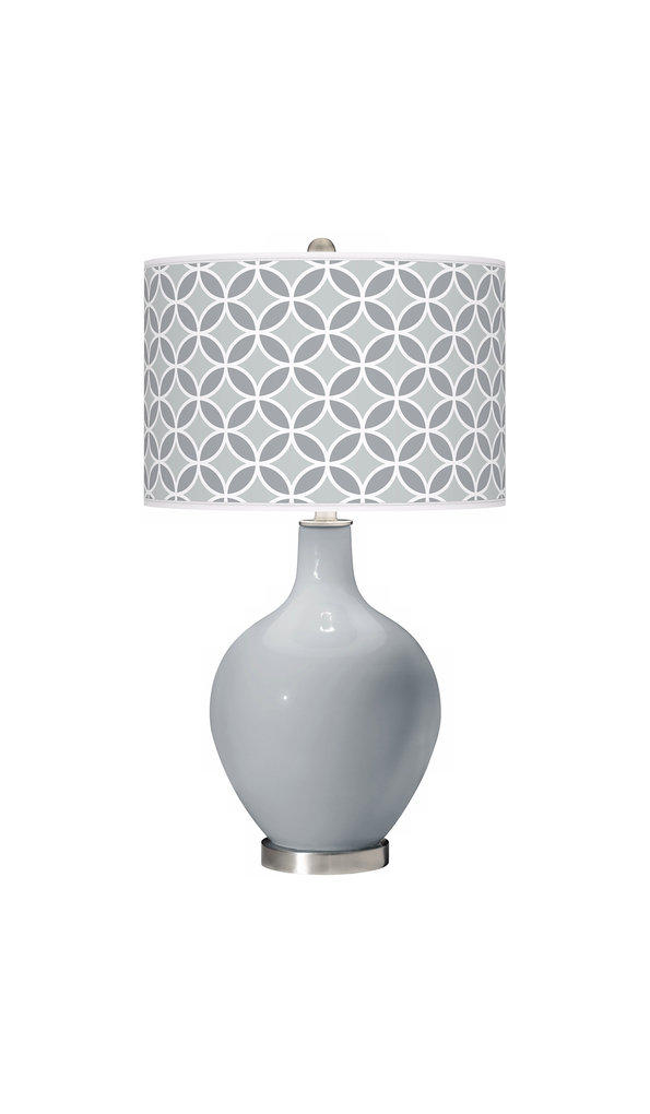 Uncertain Gray Circle Rings Ovo Table Lamp