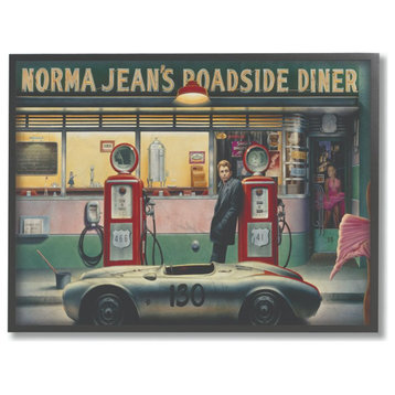 Stupell Industries Gas Station Vintage Hollywood Movie Star, 16 x 20