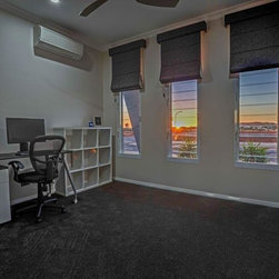 Timberline study room with breezway louvres and view of sunset - Windows