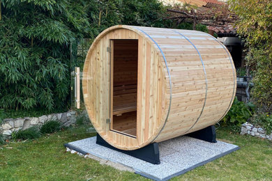 Sauna finlandese a botte da giardino