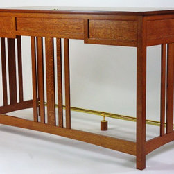 Quartersawn White Oak Mission Stand Up Desk - Desks And Hutches