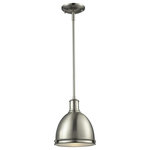 Z-Lite - Z-Lite 710MP-BN Mason - One Light Mini-Pendant - The simple vintage design of the Mason family is aMason One Light Mini Brushed Nickel *UL Approved: YES Energy Star Qualified: n/a ADA Certified: n/a  *Number of Lights: Lamp: 1-*Wattage:100w Medium Base bulb(s) *Bulb Included:No *Bulb Type:Medium Base *Finish Type:Brushed Nickel