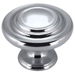 Door Corner - Polished Chrome 3 Ring Cabinet Knob - Color/Finish: Polished Chrome