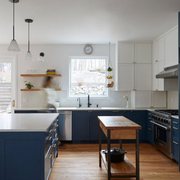 Painted Frame and Panel Kitchen