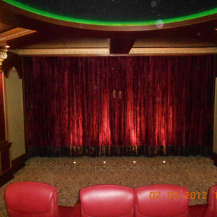 Inspiration for a traditional home cinema in Manchester.