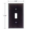 Switchplate Black Steel Single Toggle/Dimmer