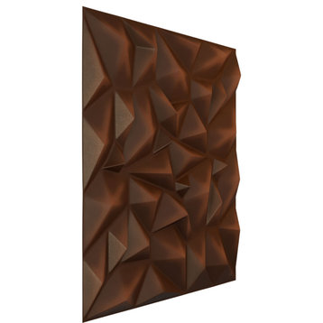 Leto EnduraWall 3D Wall Panel, 12-Pack, 19.625"Wx19.625"H, Aged Metallic Rust