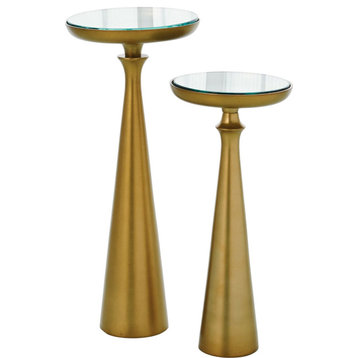 Minaret Accent Table Satin Brass, Large
