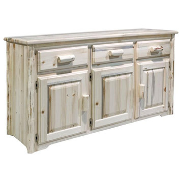 Montana Woodworks Handcrafted Transitional Wood Sideboard in Natural