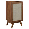 Modway Soma 18" Adjustable Shelf Wood Bathroom Vanity Cabinet in Walnut