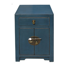50 Most Por Asian Nightstands And Bedside Tables For 2018 Houzz Golden Lotus Antiques Oriental Distressed Dark Teal Blue Lacquer Side End Table Nightstand Hcs4164
