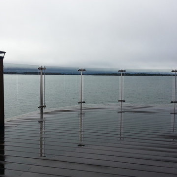 Glass and stainless steel railings