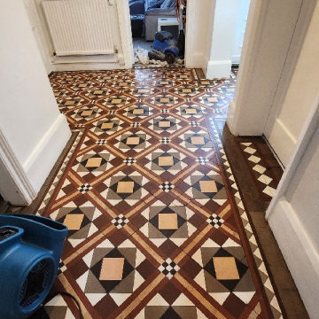 Multiple Victorian Tiled Floors Restored in Boston
