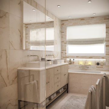 Bathroom remodel, cream or white?