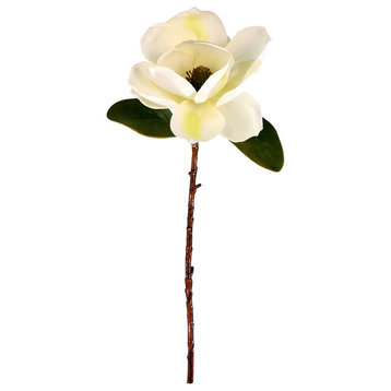 20" White Single Magnolia Pick 3/Pk