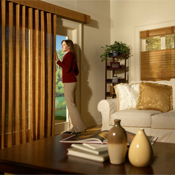 Averte' vertical shade and top down bottom up woven wood
