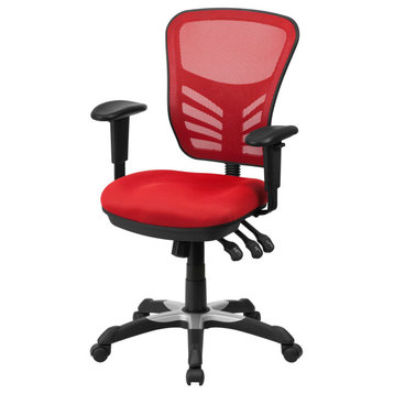 Roseto FFIF45915 25.75"W Fabric Executive Swivel Chair - Red