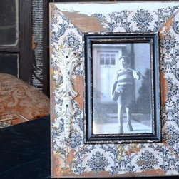 Elegantly Distressed Picture Frame With Toile - Products