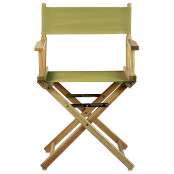 18" Director's Chair With Natural Frame, Olive Canvas