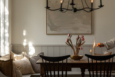 Example of a transitional dining room design in Orange County