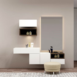 Dressing Table with Custom Storage in Alpine Premium White by Inspired Elements - Dressing Tables