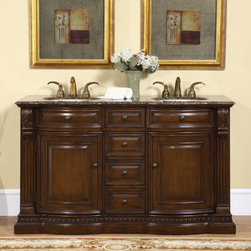 Accord Antique 60 inch Double Sink Bathroom Vanity - Bathroom Vanities And Sink Consoles
