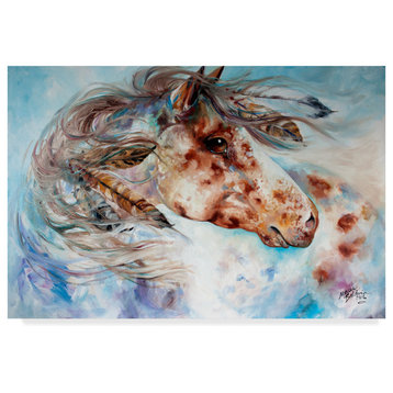 Marcia Baldwin 'Thunder Appaloosa Indian War Horse' Canvas Art, 32"x22"