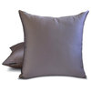 Ash Purple 14"x20" Lumbar Pillow Cover Set of 2 Solid - Ash Purple Slub Satin