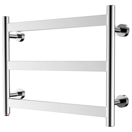 HEATGENE 3 Flat Bar Wall-Mounted Hard- wiring/Plug in Towel Warmer, Mirror Polis