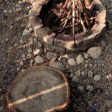 Rocky Fire Pit Area - Permeable