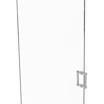 Contemporary 6" Dotted Accent Back to Back Shower Door Pull, Polished Chrome