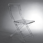 Glam Lucite Folding Chair