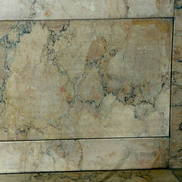 Faux marble (border matching real marble)