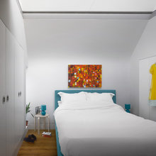 near painted bed