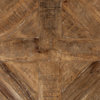 Clapp II Medium Brown Solid Wood w/Black Metal Base Nesting Coffee Tables
