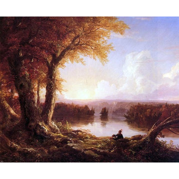 Thomas Cole Indian at Sunset Wall Decal