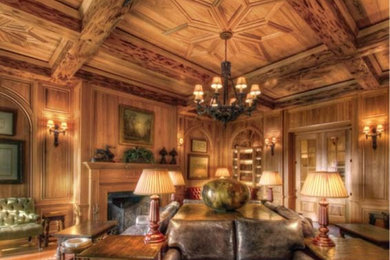Living room - mediterranean living room idea in Atlanta
