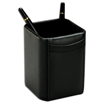 A1010 Classic Black Leather Pencil Cup