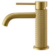 Mendavia Single-Handle Basin Bathroom Faucet, Brushed Gold, High Handle