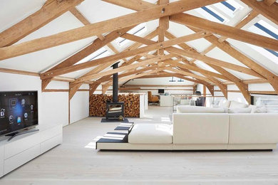 Contemporary living room in Devon.
