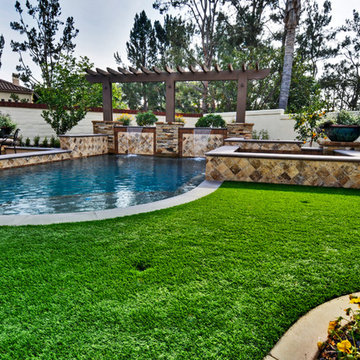 Pool w/ Synthetic Lawn Perimeter